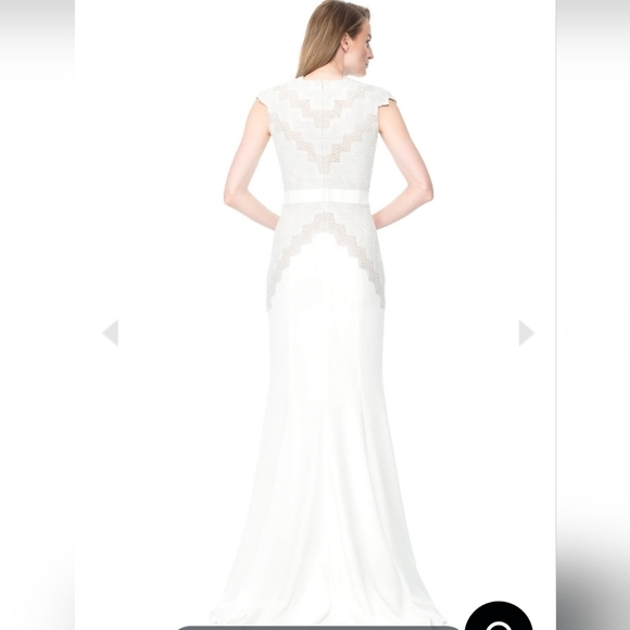 Tadashi Shoji Serena Gown. Crocheted Sequin Crepe. Womens size 10 - Picture 11 of 11